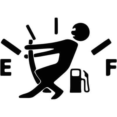 Naklejka Low Fuel