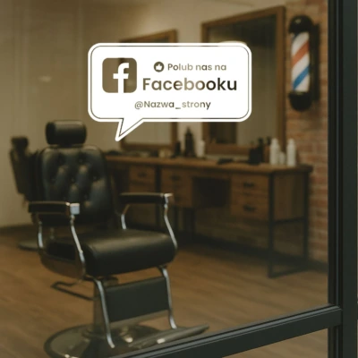 Alternative view of Naklejka Polub nas na Facebook na witrynę sklepu - Personalizacja