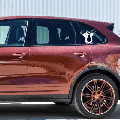 Alternative view of Naklejka RADOSNY WESOŁY KRECIK na samochód, auto, szybę – Śmieszna naklejka do personalizacji