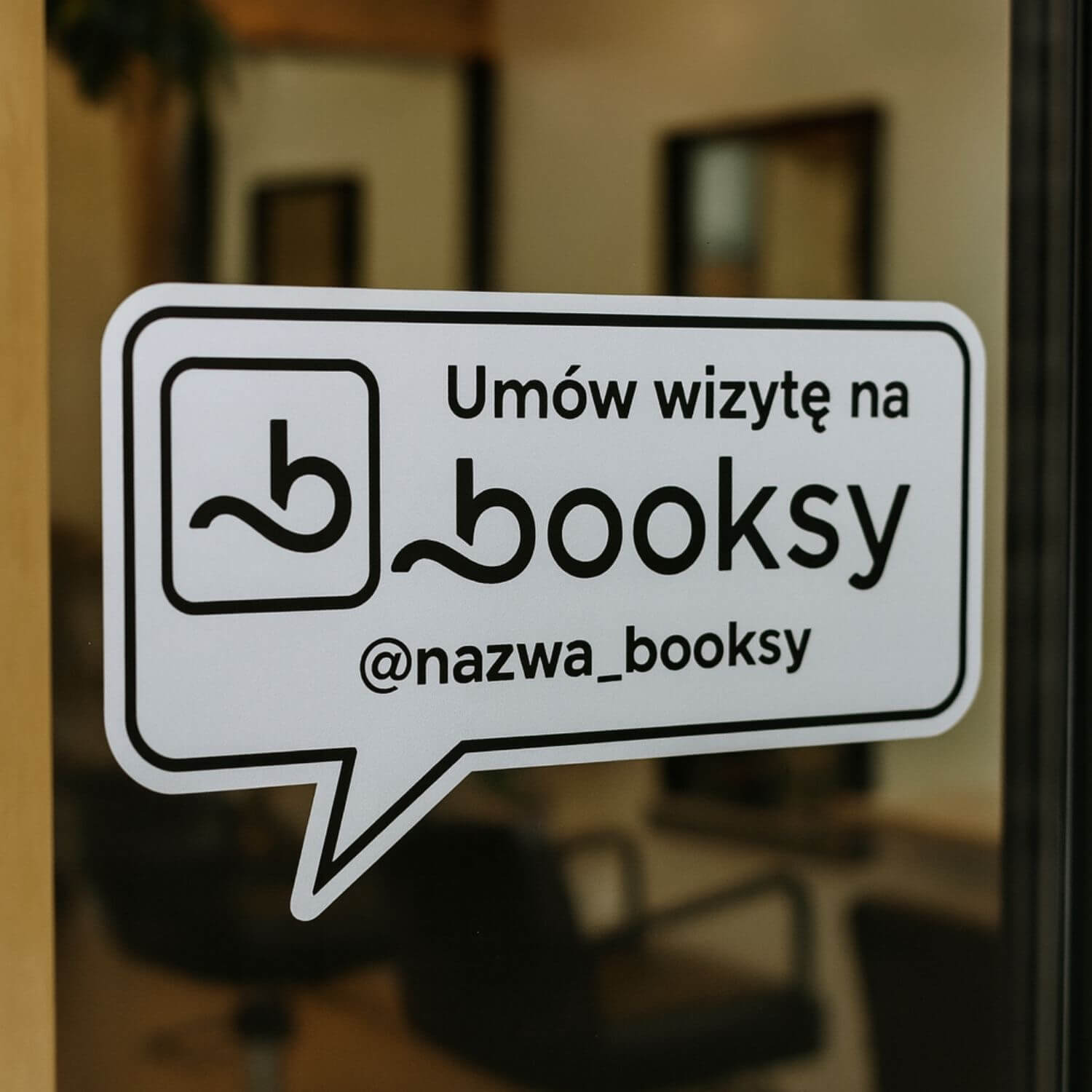 Naklejka Booksy Umów wizytę na witrynę - obrazek 2