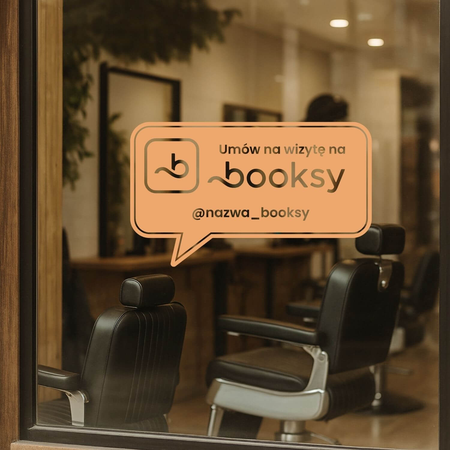 Naklejka Booksy Umów wizytę na witrynę - obrazek 3