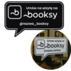 Naklejka Booksy Umów wizytę na witrynę