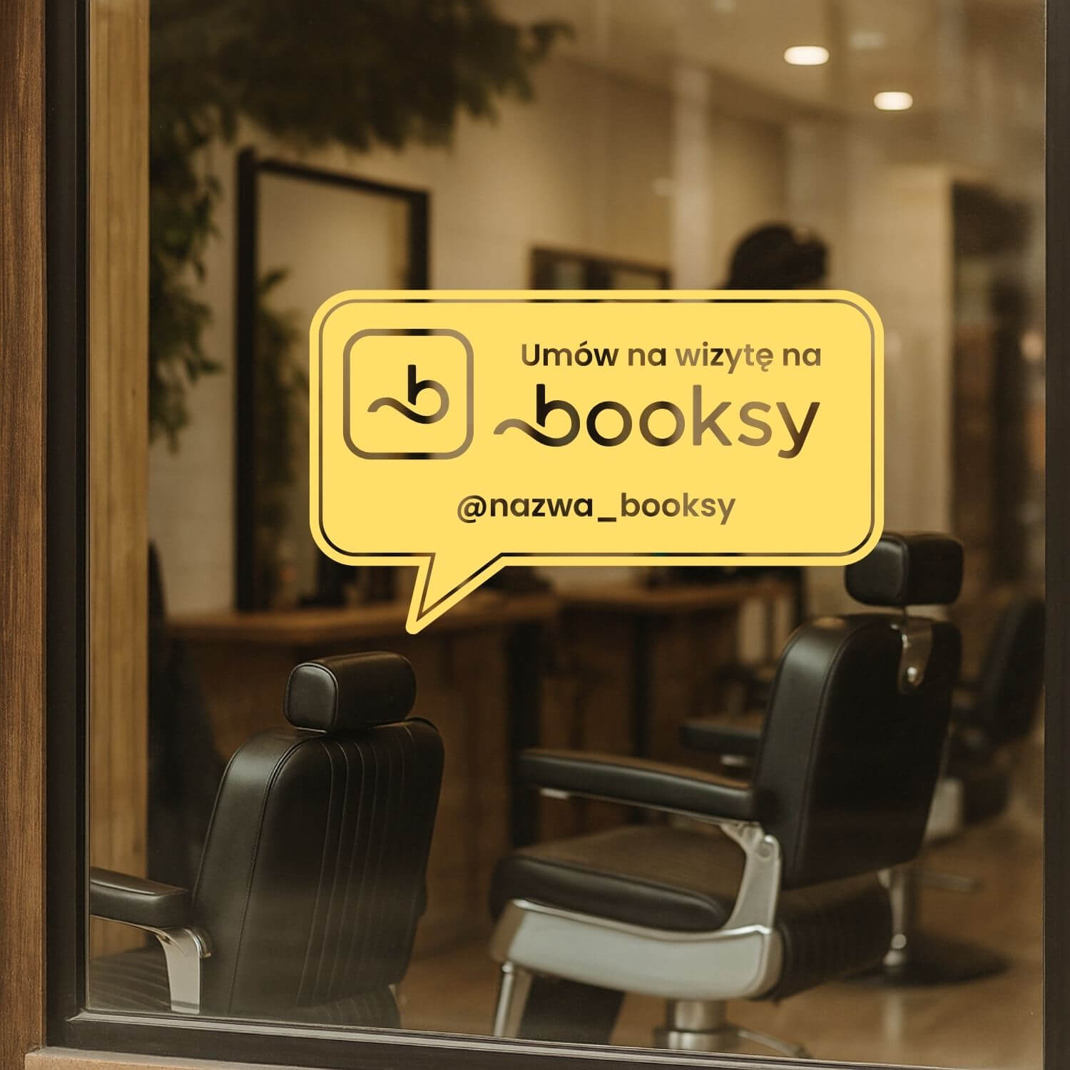 Naklejka Booksy Umów wizytę na witrynę - obrazek 5