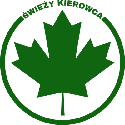 Naklejka ZIELONY LISTEK Świeży Kierowca