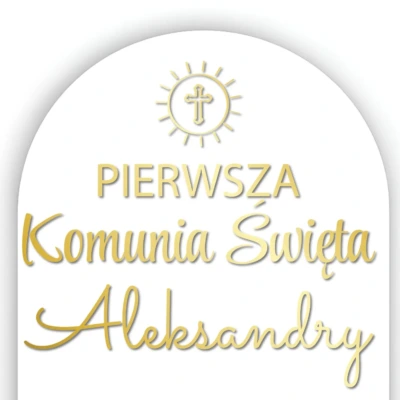 Naklejka Komunia Święta z imieniem | Personalizacja