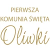 naklejka napis Pierwsza Komunia Święta personalizowana 60 cm folia złota