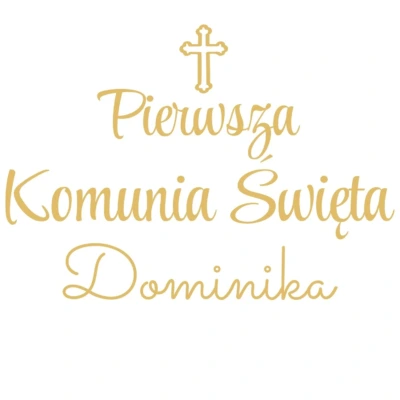 Alternative view of Naklejka Pierwsza Komunia Święta na ściankę 50x36