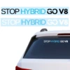 Naklejka STOP HYBRID GO V8 27 cm