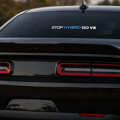 Alternative view of Naklejka STOP HYBRID GO V8 27 cm