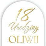 napis na ściankę urodzinową personalizowany z imieniem i liczbą folia złota