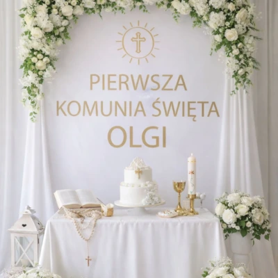 Alternative view of Naklejka Komunia Święta z imieniem | Personalizacja